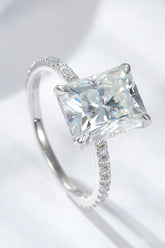 4 Carat Moissanite 4-Prong Side Stone Ring - Shah S. Sahota